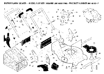 Repair Parts Diagram and Parts List for 7021RS (96143001700)(2006-01) Husqvarna Lawn Mower