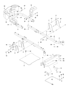 Frame Diagram and Parts List for EZ4824CA (966659501)(2012-08) Husqvarna Lawn Mower