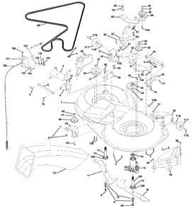 Mower Diagram and Parts List for CT130 (954170017-C)(2000-02) Husqvarna Lawn Tractor