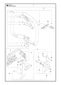 Wrap Handle Diagram and Parts List for 592XP-XPG  Husqvarna Chainsaw
