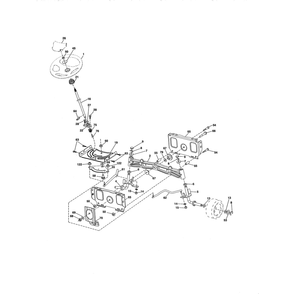 Steering Diagram and Parts List for YT42DXLS-96043020400  Husqvarna Lawn Tractor