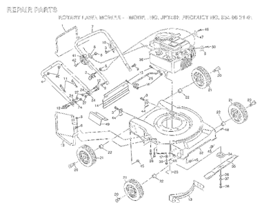 Product Complete Diagram and Parts List for 954063101 1999-02 Husqvarna Lawn Mower