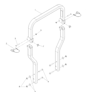 Protection Frame Diagram and Parts List for BZ6127D (968999262)(2005-08) Husqvarna Lawn Mower