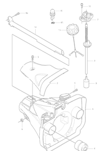 Fuel Tank / Avs Diagram and Parts List for 355 2007-07 Husqvarna Brush Cutter