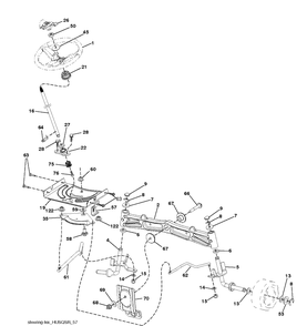 Steering Diagram and Parts List for YTH24K48D (96043029700)(2018-08) Husqvarna Lawn Tractor