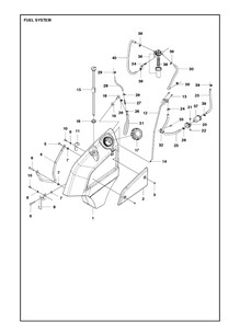 Fuel System Diagram and Parts List for P520D (967848801)(2018) Husqvarna Lawn Mower