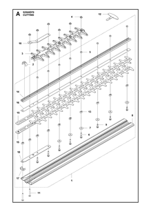 Cutting Equipment Diagram and Parts List for 520IHD70  Husqvarna Hedge Trimmer