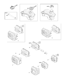 Fuel System Diagram and Parts List for 09P7020011H1 2017-01 Husqvarna Engine