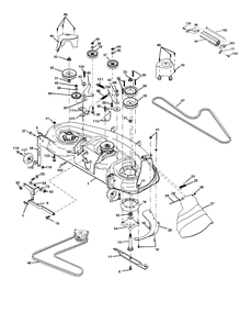 Mower Deck / Cutting Deck Diagram and Parts List for YTH2148 (954572035-A)(2005-01) Husqvarna Lawn Tractor