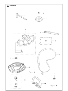 Accessories Diagram and Parts List for 537048502 537048504 Husqvarna Brush Cutter