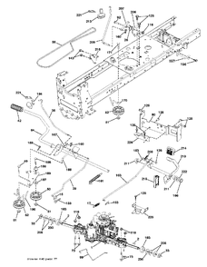 Drive Diagram and Parts List for YTH2348 (917289570)(2012-02) Husqvarna Lawn Tractor