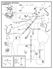 Electrical Diagram and Parts List for TS354XD-2019  Husqvarna Lawn Tractor