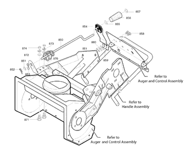 Chute Rod Assembly Diagram and Parts List for 5021E (6210540X37NA)(531309639)(2007-07) Husqvarna Snow Blower