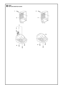 Muffler Cover Diagram and Parts List for 339XP 20100600001-Current Husqvarna Chainsaw