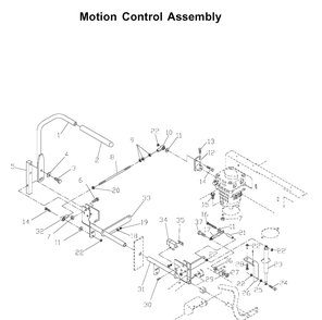 Handle And Controls Diagram and Parts List for ZTH6123 (968999203)(2002-10) Husqvarna Lawn Mower