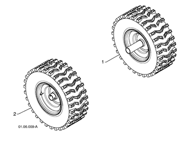 Wheels 3 Diagram and Parts List for 1830SB (96193005700)(2010-04) Husqvarna Snow Blower