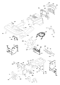 Chassis And Enclosures Diagram and Parts List for LTH2042 (954571953-A)(2003-12) Husqvarna Lawn Tractor