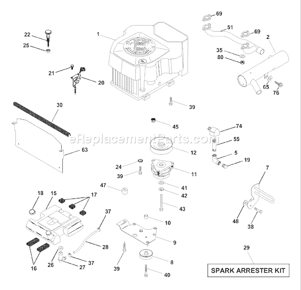 Page D Diagram and Parts List for GTH225 (954140103A) (1999-10) Husqvarna Lawn Tractor