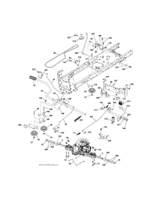 Drive Diagram and Parts List for YTH24K48 (96045003500)(2011-08) Husqvarna Lawn Tractor