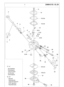 Cutting Equipment Diagram and Parts List for 323HD60 2009-02 Husqvarna Hedge Trimmer