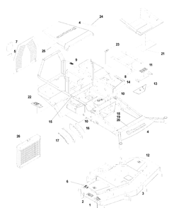 Decals Diagram and Parts List for BZ6127D (968999218) (BAM) (033600000 and Up)(2004-11) Husqvarna Lawn Mower