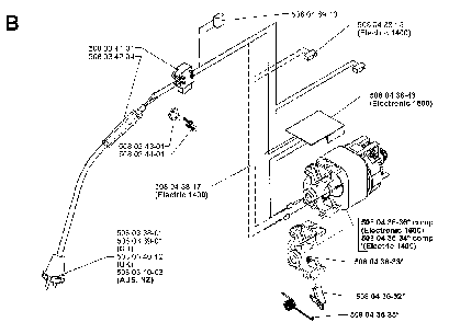 Electrical Diagram and Parts List for 16000 19984000001 Husqvarna Chainsaw