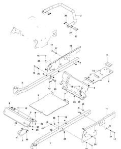 Part Location Diagram of 575852102 Husqvarna Panel, Seat Supprt ORG