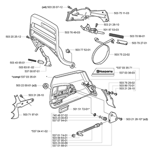 Chain Brake Diagram and Parts List for 365EPA 2005-05 Husqvarna Chainsaw
