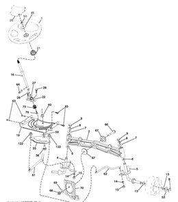 Steering Diagram and Parts List for TC239T (96051018200)(2018-10) Husqvarna Lawn Tractor