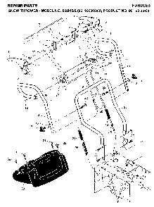 Handle And Controls Diagram and Parts List for 5524SE (96193000200, 961930002)(2006-05) Husqvarna Snow Blower