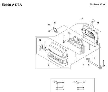 Air Filter Diagram and Parts List for FH531V 2001-03 Husqvarna Engine