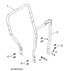 Handle 5 Diagram and Parts List for ST268EP (96191003806)(2012-09) Husqvarna Snow Blower
