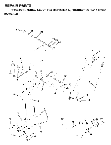 Mower Lift / Deck Lift Diagram and Parts List for YTH150 (954140007H, 954140007)(1998-09) Husqvarna Lawn Tractor