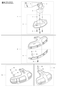 Accessories Diagram and Parts List for 336RK  Husqvarna Brush Cutter