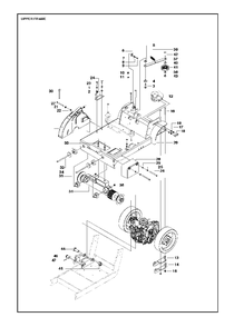 Upper Frame Diagram and Parts List for FS520 (FS 524)(2007-08) Husqvarna Circular Saw