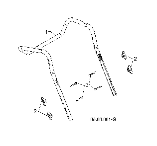 Upper handle Diagram and Parts List for 96193009604  Husqvarna Snow Blower