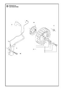 Ignition System Diagram and Parts List for 570AUTOTUNE 2013-03 Husqvarna Chainsaw