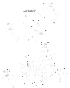 Fuel Group Diagram and Parts List for BZ6127D (968999218) (BAM) (033600000 and Up)(2004-11) Husqvarna Lawn Mower