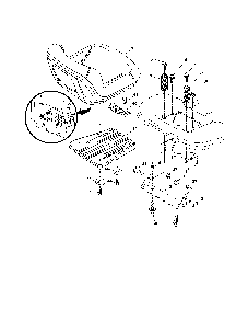 Seat assembly Diagram and Parts List for 917243820  Husqvarna Lawn Tractor