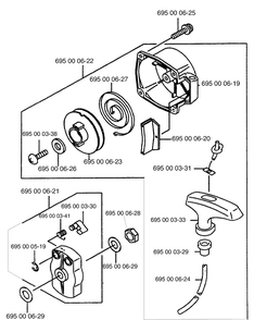 Starter Diagram and Parts List for 155BT (WR07-8-98)(1998-10) Husqvarna Leaf Blower / Vacuum
