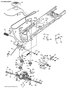 Drive Diagram and Parts List for YTH1842 2018 Husqvarna Lawn Tractor