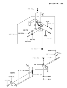 Controls Diagram and Parts List for FX691V-AS50 2017-09 Husqvarna Engine