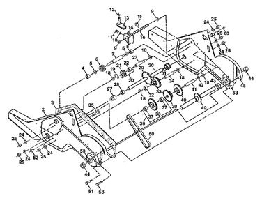 Transmission Diagram and Parts List for 650RTT (954329172-A)(2003-01) Husqvarna Tiller