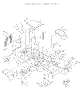 Chassis / Frame Diagram and Parts List for BZE7234D (033600000 and Up)(2005-02) Husqvarna Lawn Mower