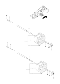 Wheels And Tires Diagram and Parts List for R18AWD (966414101)(2010-07) Husqvarna Lawn Tractor