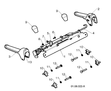 Handle 3 Diagram and Parts List for ST268EP (96191003813)(2014-07) Husqvarna Snow Blower