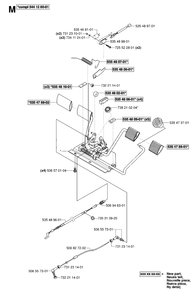 Pedals Diagram and Parts List for R15-V2AWD (965080101)(2006-05) Husqvarna Lawn Tractor