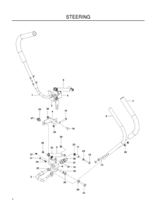 Steering Diagram and Parts List for RZ4219 (966809001)(2011-09) Husqvarna Lawn Mower