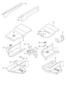 Guards Diagram and Parts List for PZ29D 2011 Husqvarna Lawn Tractor