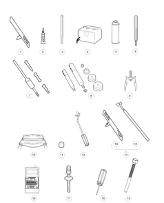 Maintenance And Service Tools Diesel (Part A) Diagram and Parts List for HUV4421DXP 2006-11 Husqvarna Lawn Tractor